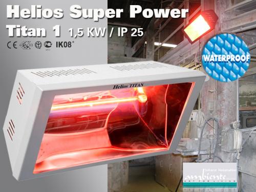 Super Power Infrarot Wärmestrahler Helios Titan SP1 1500 Watt IP25